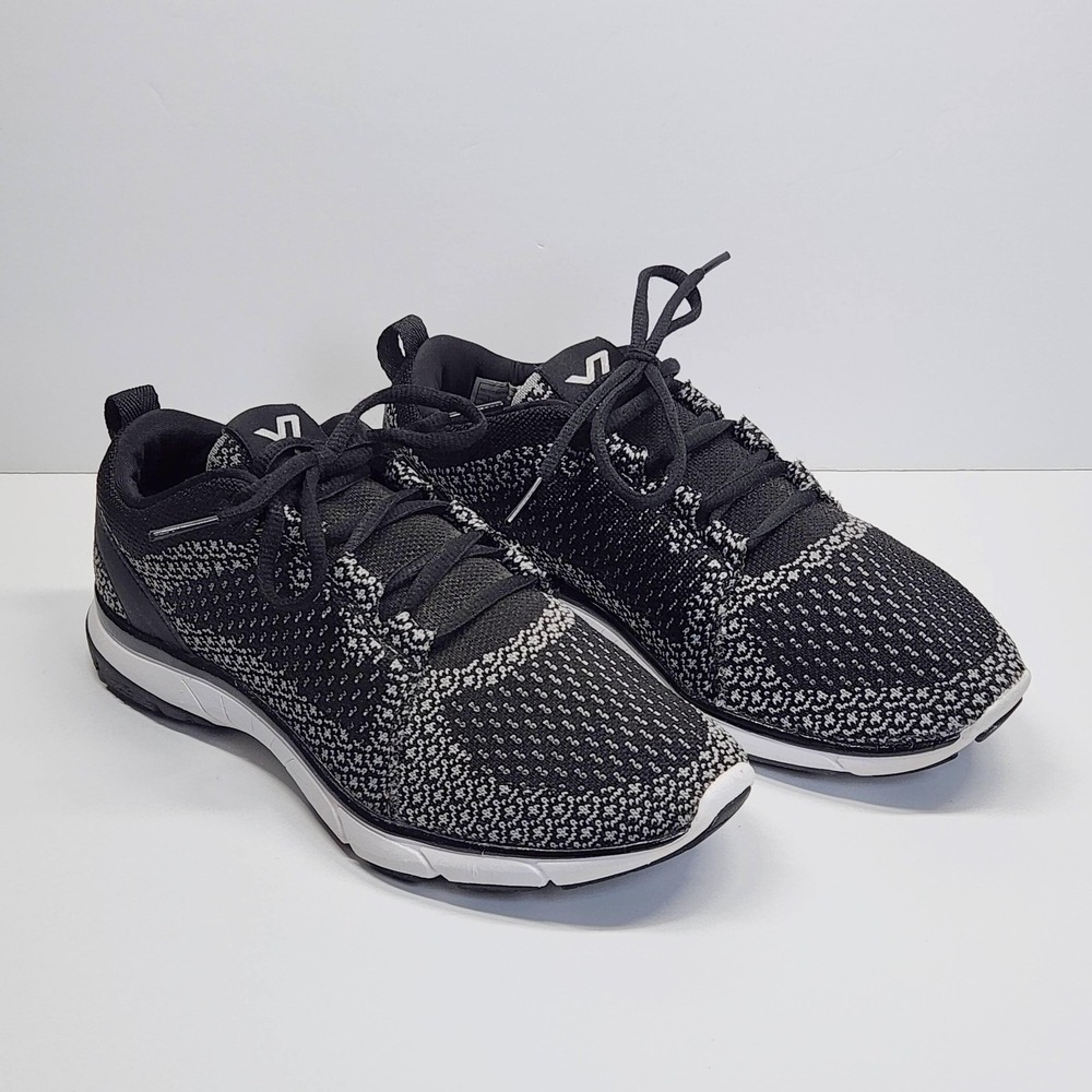 Vionic V7 Sierra Shoes Womens Size 7.5 Black Knit Comfort Walking Sneakers READ